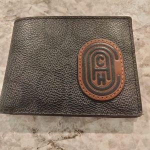 Coach Slimfold Wallet Signature Canvas & Leather Patch